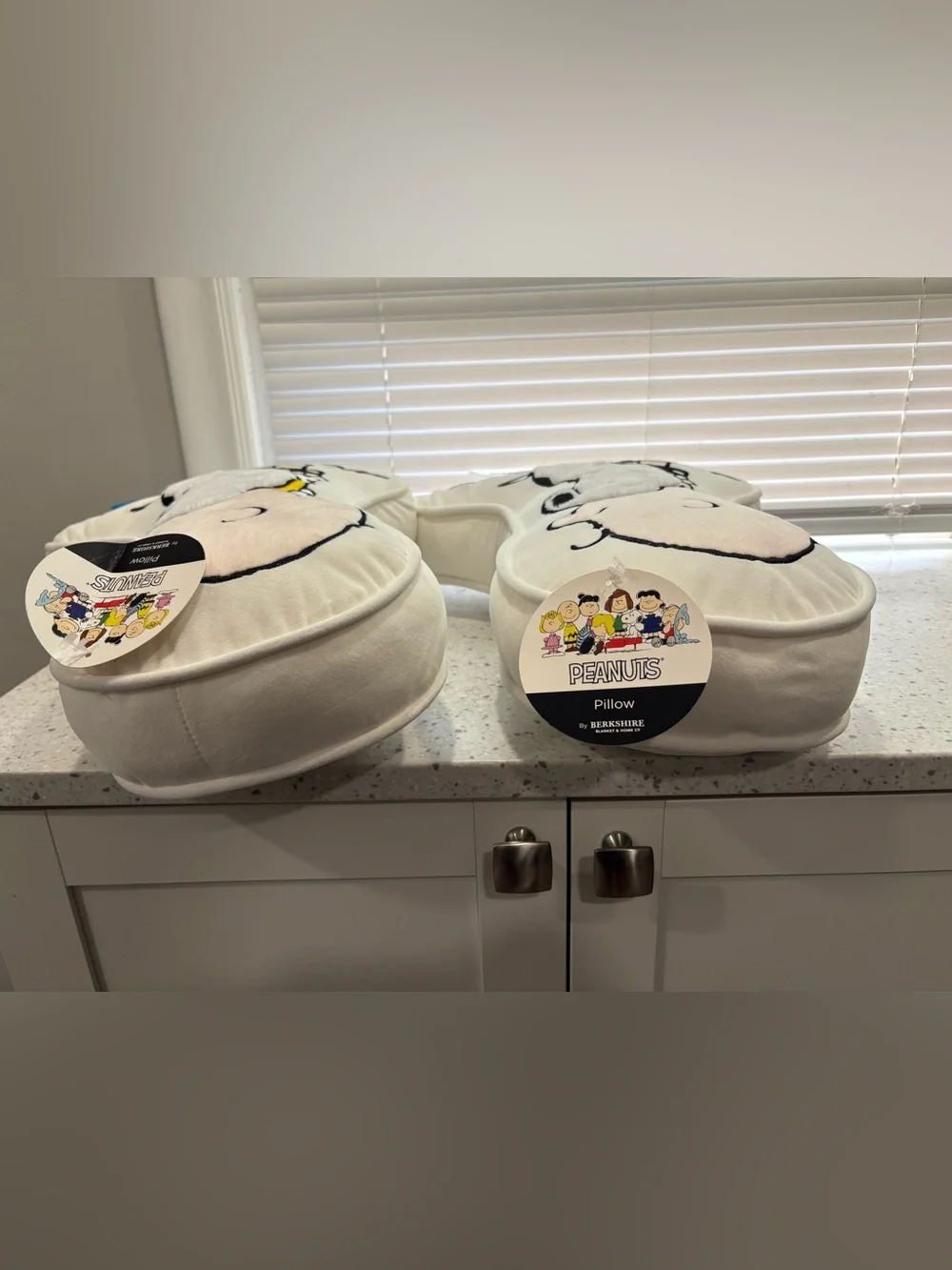 NWT Berkshire Peanuts Character Pillow - Charlie and Snoopy Hugging - set of 2